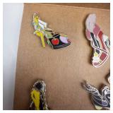 Enamel Shoe Pins Lot - High Heels & Boots Collection