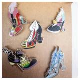 Enamel Shoe Pins Lot - High Heels & Boots Collection