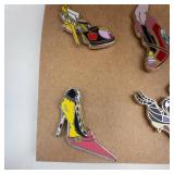 Enamel Shoe Pins Lot - High Heels & Boots Collection