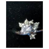 4 Stainless Steel Fashion Rings with CZ Stones - Size 8.5 to 9