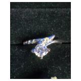 4 Stainless Steel Fashion Rings with CZ Stones - Size 6.25 to 7.25