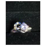 4 Stainless Steel Fashion Rings with CZ Stones - Size 5.25 to 5.5