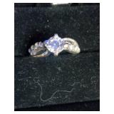 4 Stainless Steel Fashion Rings with CZ Stones - Size 5.25 to 5.5