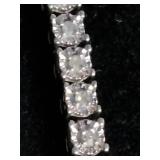 7" Sterling Silver 1/2 CT TW Diamond Tennis Bracelet