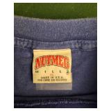 Vintage 1993 Nutmeg Mills Nolan Ryan Texas Rangers T-shirt in blue. - Size XL