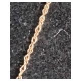 10K Yellow Gold Diamond Cluster Pendant Necklace. 16"