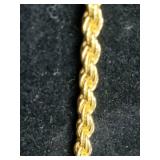 Tiara 14K Gold Over Sterling Silver 2.25mm 24" Rope Chain Necklace