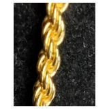 Tiara 14K Gold Over Sterling Silver 2.25mm 24" Rope Chain Necklace