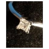 14k White Gold 1/4 CT TDW IGL Certified Diamond Engagement Ring - Size 6.25