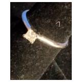 14k White Gold 1/4 CT TDW IGL Certified Diamond Engagement Ring - Size 6.25