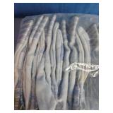 12 Pack  Safety split cowhide leather palm work gloves with a cotton back.