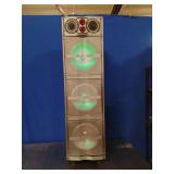 BeFree Sound portable party speaker with multiple subwoofers and reactive lights.