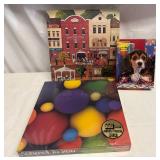 MM. 2x 550 Piece Puzzles & 1x 100 Piece Puzzle