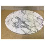 White Marble Bar Table Top (Minor Transit Damage. Maybe Missing Hardware)