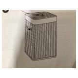 Costway Rectangle Bamboo Hamper Laundry Basket Washing Cloth Bin Storage Bag Lid-Brown