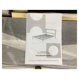 Costway Queen Size Bed Frame Platform Slat High Headboard Bedroom with Rubber Wood Leg (Maybe Missing Hardware)