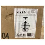Livex Lighting 2285-04 Westover 2-Light Outdoor Hanging Lantern, Black, 15.00x9.00x9.00 (USED, Maybe Missing Hardware)
