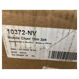 18" Navy Mobile Chair with Casters, 2-Pack