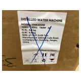 VEVOR 1.1 Gal Water Distiller, 0.3 Gal/H, 750W Distilled Water Maker Machine 0-99H Timing Set Temp Display, 304 Stainless Steel Countertop Distiller Glass Carafe, Silver