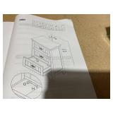 Costway 3-Drawer End Storage Wood Side Nightstand