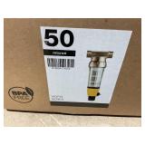 iSpring WSP50B Reusable Whole House Spin Down Sediment Water Filter, Fast Flow with Built-in Housing Scraper and Brass Top Clear Housing, 50 Micron