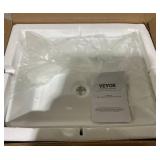 VEVOR Rectangle Vessel Sink, 19" x 14.7" Bathroom Vessel Sink Countertop, White Ceramic Bathroom Sinks Above Counter, Modern Style, Bright and Elegant, Well-Packaged for Bathroom, Hotel, Toilet, RV