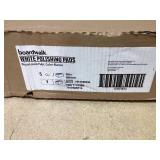 Boardwalk Polishing Floor Pads, 20" Diameter, White, 5/Carton