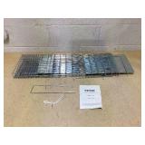 VEVOR Live Animal Cage Trap, 31" x 10" x 12" Humane Cat Trap Galvanized Iron, Folding Animal Trap with Handle for Rabbits, Stray Cats, Squirrels, Raccoons, Groundhogs and Opossums