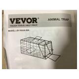 VEVOR Live Animal Cage Trap, 31" x 10" x 12" Humane Cat Trap Galvanized Iron, Folding Animal Trap with Handle for Rabbits, Stray Cats, Squirrels, Raccoons, Groundhogs and Opossums