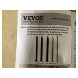VEVOR 4-Pack Cable Railing Post, 36x2x2 In Horizontal-Hole Deck Railing Post with Pre-Drilled Holes, Stainless Steel Cable Rail Post with Horizontal and Curved Bracket, Black, 4JZLGZXHS914MY65M001V0