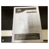 HOMCOM Kitchen Island Cart, Rolling Island Table with Solid Wood Top, Trolley Cart with Drawer, Storage Cabinet & Towel Rack, Black