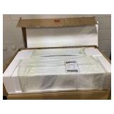 HOMCOM Modern Fireplace Mantel, Surround Mantels for Fireplace with Decorative Pattern Interior Width 29" White Overall:45.25" x 9.25" x 39.25"