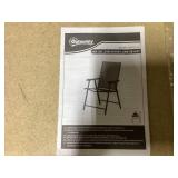 Outsunny Set of 4 Outdoor Folding Chairs, Stackable Patio Dining Chairs with Armrests, Metal Frame, Gray