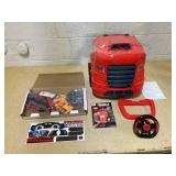 Qaba Mechanic Kids Truck Engine Toy Set, Car Service Play Set, Red