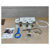 Aquasana Under Sink Water Filter System - Reduces PFAS, Lead, & Chlorine in Drinking Water - Under Counter Claryum Filtration for Kitchen - 3-Stage - Chrome Faucet - AQ-5300.56