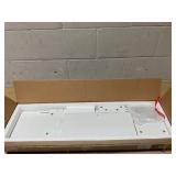 Costway Bathroom Storage Cabinet with Adjustable Shelf 1 Door & 2 Open Shelves Living Room White