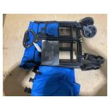 MyDepot Folding Wagon Four Wheels, All-Terrain Foldable Beach Wagon