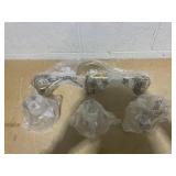 LNC Robb Modern 3-Light Gold Bathroom Vanity Light Interior Powder Room Lighting with Clear Globe Shades