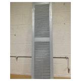 Mid America Builders Edge 15 In. x 60 In. Vinyl Louvered Shutter, (2-Pack) (Minor Transit Damage)