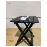 Adams Quik-Fold 20 in. Resin Black Square Patio Side Table