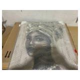 HOMCOM Hand-Painted Canvas Wall Art for Living Room Bedroom, Painting Gold African Woman, 39.25" x 31.5"
