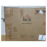 HOMCOM 6.25" x 20.5" x 28.25" Wood Rolling Narrow Bathroom Side Storage Cabinet - Gray
