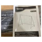 Outsunny Metal Porch Swing Stand, Heavy Duty Swing Frame, Hanging Chair Stand Only, 528 LBS Weight Capacity, for Backyard, Patio, Lawn, Playground, Black
