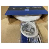 Bio Bidet Slim Zero Non Electric Bidet Toilet Seat Round, Low Profile Seat with Slow Close Lid, Battery Powered Night Light, Dual Nozzles, White