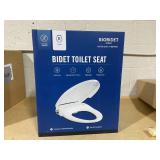 Bio Bidet Slim Zero Non Electric Bidet Toilet Seat Round, Low Profile Seat with Slow Close Lid, Battery Powered Night Light, Dual Nozzles, White