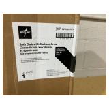Medline Shower Chair with Backrest and Padded Armrests Aluminum 350lbs Gray 1Ct