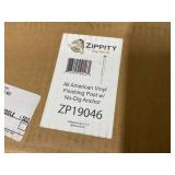 WamBam Fence 3.5ft Tall (1 Post) Fence Finishing Post for WamBam All American No Dig White Picket Fence, Easy Install Outdoor Fence for Backyard or Patio, Outdoor Fencing, No Dig Fence Panels, ZP19046