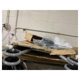 Medline Upright Folding Walker with 5in Wheels 300lbs Chrome 1Ct