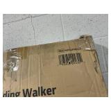 Medline Upright Folding Walker with 5in Wheels 300lbs Chrome 1Ct