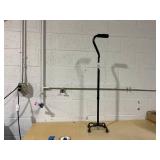 Medline Aluminum Quad Cane with Small Base Offset Handle 300lbs Black 1Ct (USED)